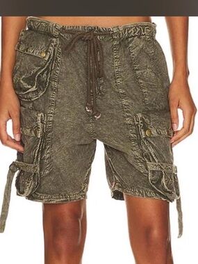 Free people green cargo shorts!!